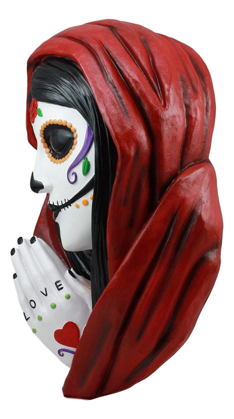 Ebros Day Of The Dead Lady Of Death Wall Decor Figurine 15.5"Tall La Dama De La Muerte Sugar Skull 3D Wall Plaquev