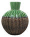 Ebros Gift Ceramic Dolomite Contemporary Golden Barrel Cactus Floral Vase with Ribbed Textured Surface As Mantelpiece Countertop Bar Table Decorative Accent Sculpture Cacti Shaped (11" H Large)
