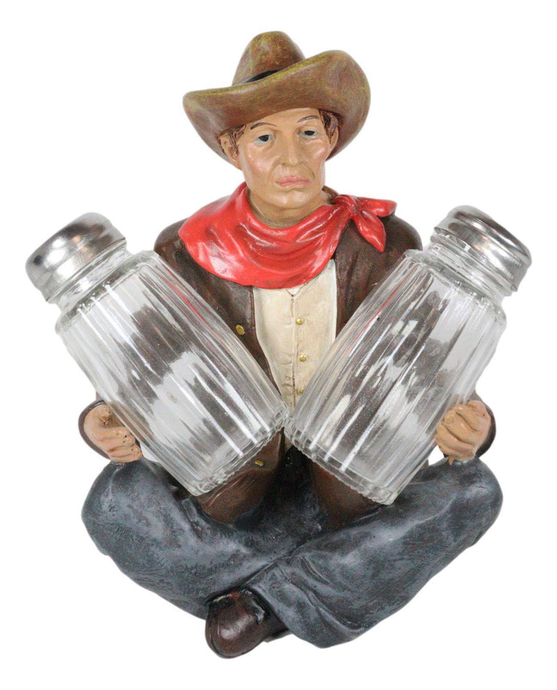 Western Cowboy Kissing Cowgirl Magnetic Ceramic Salt And Pepper Shakers Set