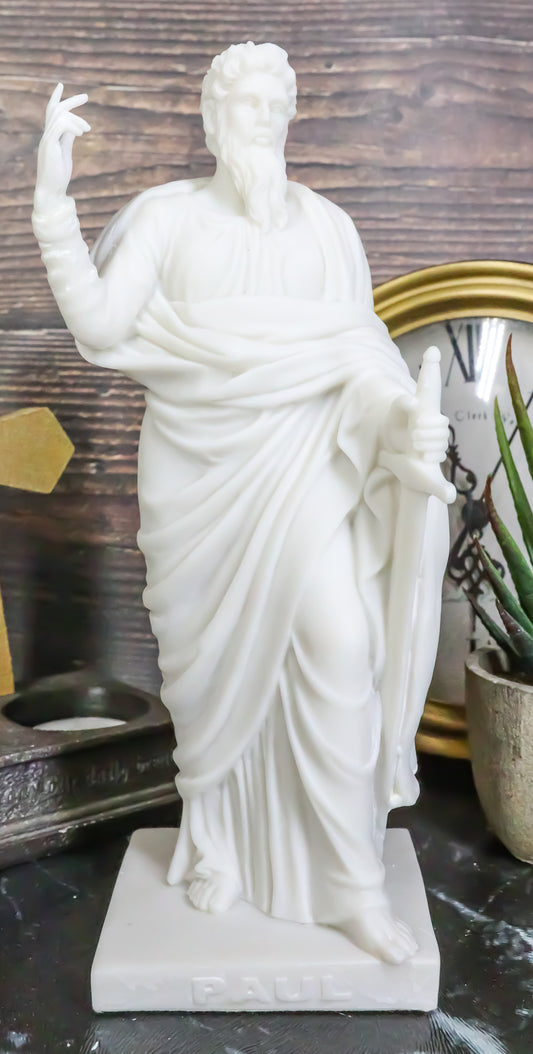 Bertel Thorvaldsen Copenhagen Museum Christ Hall Apostle Saint Paul Statue 8"H - Ebros Gift