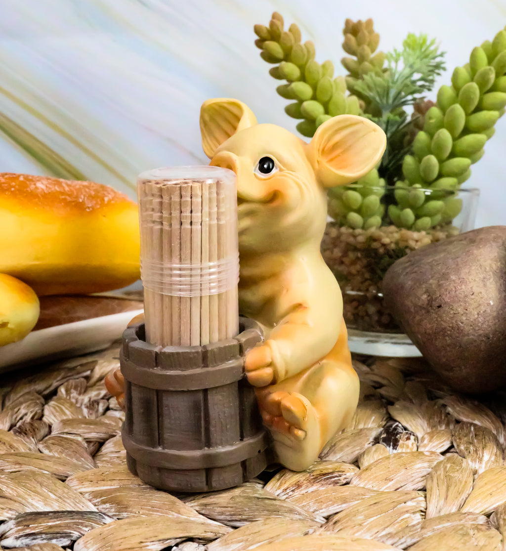Toothpick Barn Ebros Country Farm Barn Piglet Pig By A Barrel Toothpick Holder With T ...