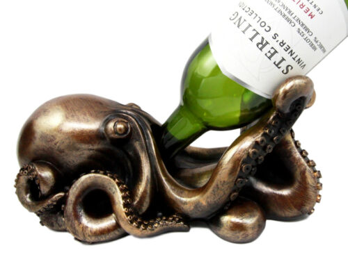 Ebros Sea Octopus Wine Bottle Holder Caddy The Call Of Cthulhu Kraken 10" Long