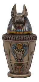 Ebros Four Sons of Horus Duamutef Hapi Imsety Qebehsenuef Canopic Jar Statue Set 5.75" H