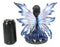 Ebros Blue Celestial Witch Fairy Cradling A Mystical Black Cat Statue 8.25" Tall