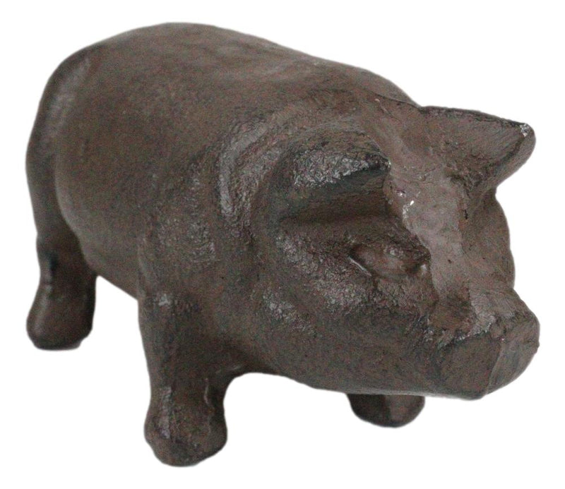Cast Iron Country Rustic Farmhouse Swine Pig Bacon Decor Paperweight Figurine