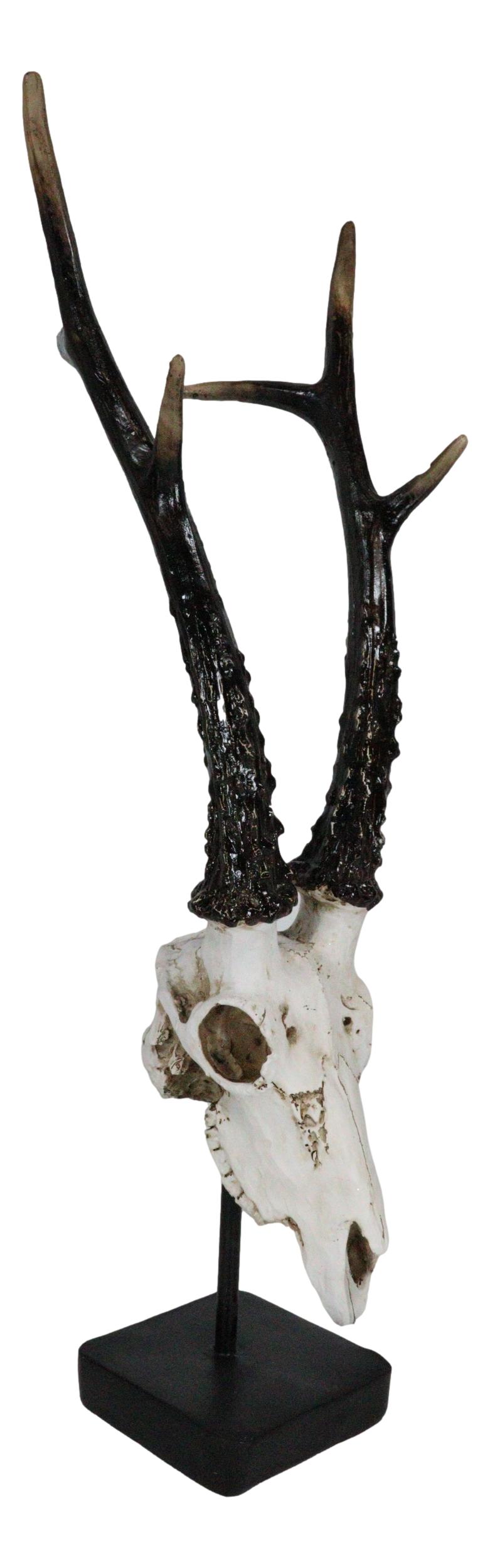 Large 19"H Rustic African Gazelle Antelope Bust Head Sculpture With Trophy Base