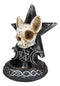 Occult Ouija Cat Skull With Triple Moon And Pentagram Backflow Incense Burner