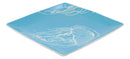 Ebros Nautical Jellyfish Art Blue Large Dinner Plate Set of 2 Square 10.75"