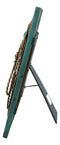 Rustic Western Cowboy Turquoise Barn Wood With Lasso Rope and Cross Photo Frame