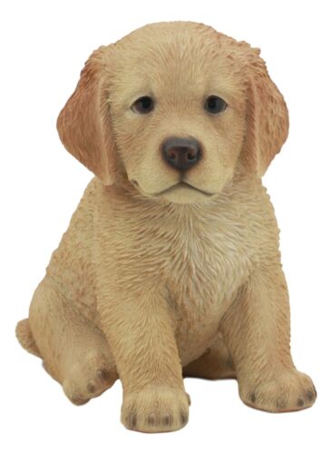 Realistic Lifelike Fawn Golden Retriever Puppy Figurine 6.5"Tall Animal Dog