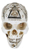 Red LED Eyes White Sacred Symbols Wicca Pagan Triple Moon Pyramid Evil Eye Skull