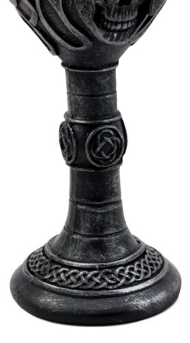 Viking Warrior Of Valhalla Skull Wine Goblet Gothic Celtic Knotwork Chalice