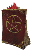 Pentagram Star Green Dragon of Bibliography On Spell Book With LED Fire Breath