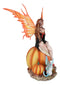 Nene Thomas Fall Autumn Tribal Fairy Godmother With Pumpkins And Winged Cat Statue