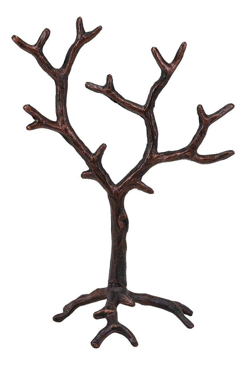 Rustic Fashion Rings Necklace Barren Jewelry Tree Display Holder Hooks Metal Art