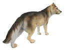 Ebros Gift Alpha Gray Wolf Figurine 12.5"L Timber Wolf On The Prowl Sculpture