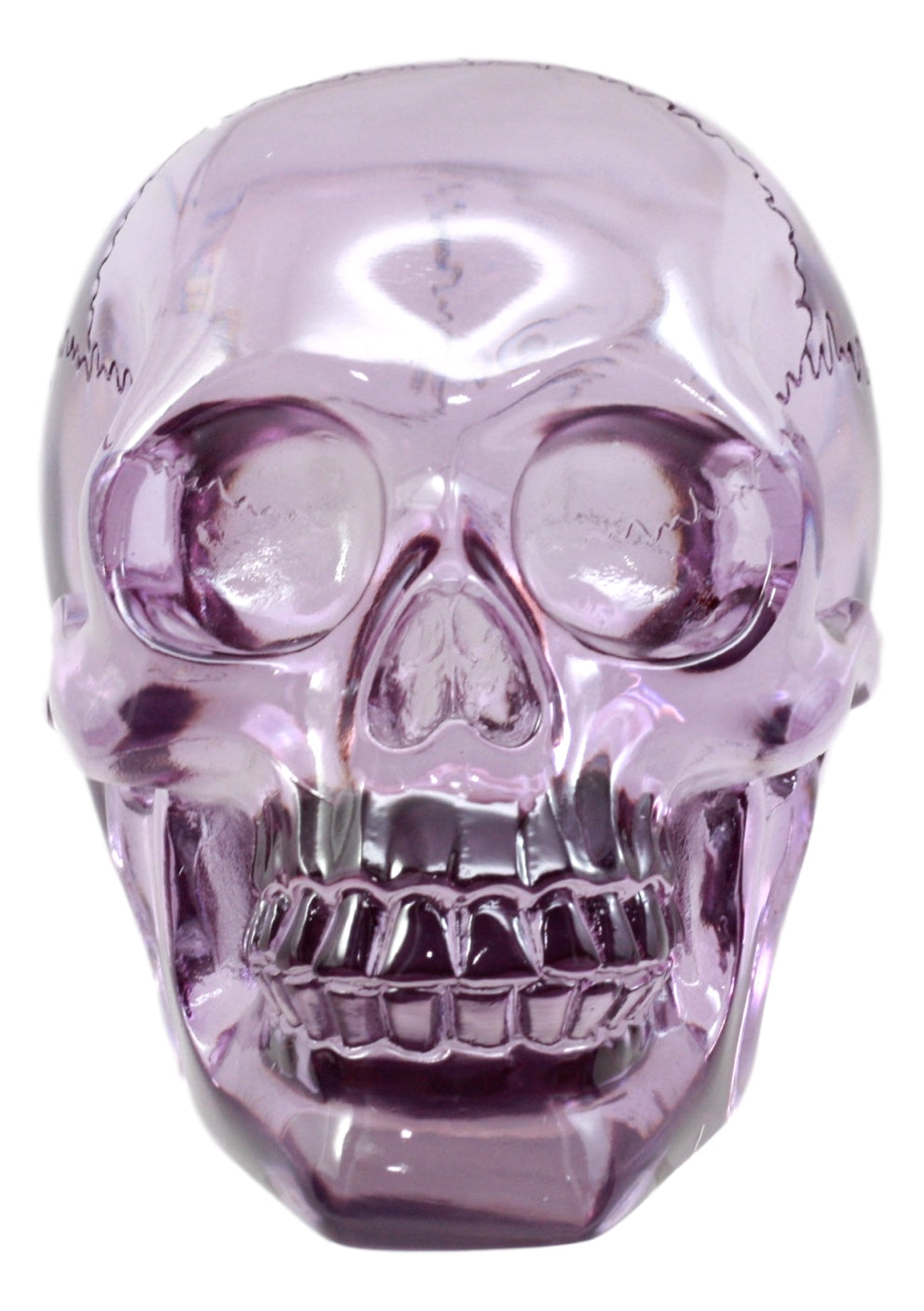 Ebros Pirate Cave Tomb Treasure Purple Translucent Skull Figurine Decorative Statue Acrylic Resin - Ebros Gift
