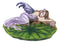 Ebros Starry Night Lavender Fairy Sleeping On Lily Pad Soap Dish Vanity Decor