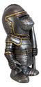 Anime Chibi Medieval Knight Suit Of Armor With Jousting Lance Pike Figurine 4"H