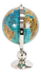 Modern Decorative Desktop Blue World Atlas Map Globe With Rotational Axis 11"H