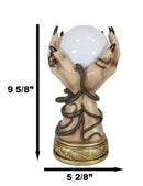 Psychic Fortune Teller Witch Hands With Snakes Rotating LED Glass Gazing Ball