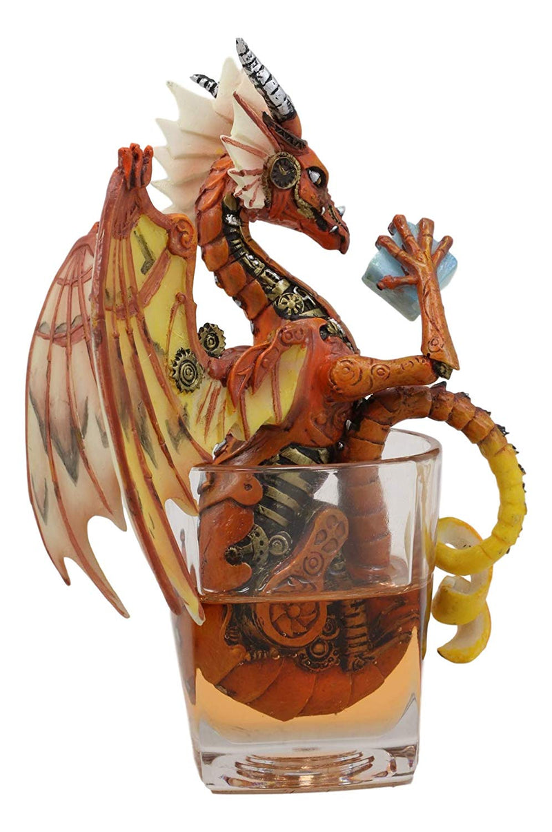 Ebros Steampunk Cointreau Cocktail Cyborg Dragon Statue Drinks And Dragons Collection