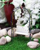 Enchanted Garden Decorative Metal Arbor Swing Mini Fairy Garden Figurine