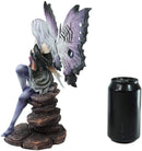Ebros Large Purple Midnight Butterfly Winged Fairy With Wyvern Dragon Figurine