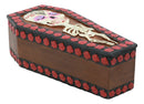 Ebros Day Of The Dead Sugar Skulls Gothic Skeleton Bones Vampire Coffin Jewelry Box Dracula Casket Secret Stash Box