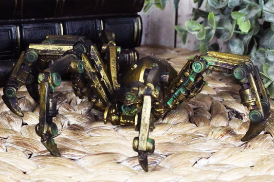 Ebros Steampunk Robotic Spider Statue Cyborg Gargantuan Arachnid Tarantula Figurine - Ebros Gift