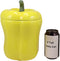 Ebros 10" H Ceramic Yellow Bell Pepper Vegetable Canister Container Jar With Lid - Ebros Gift