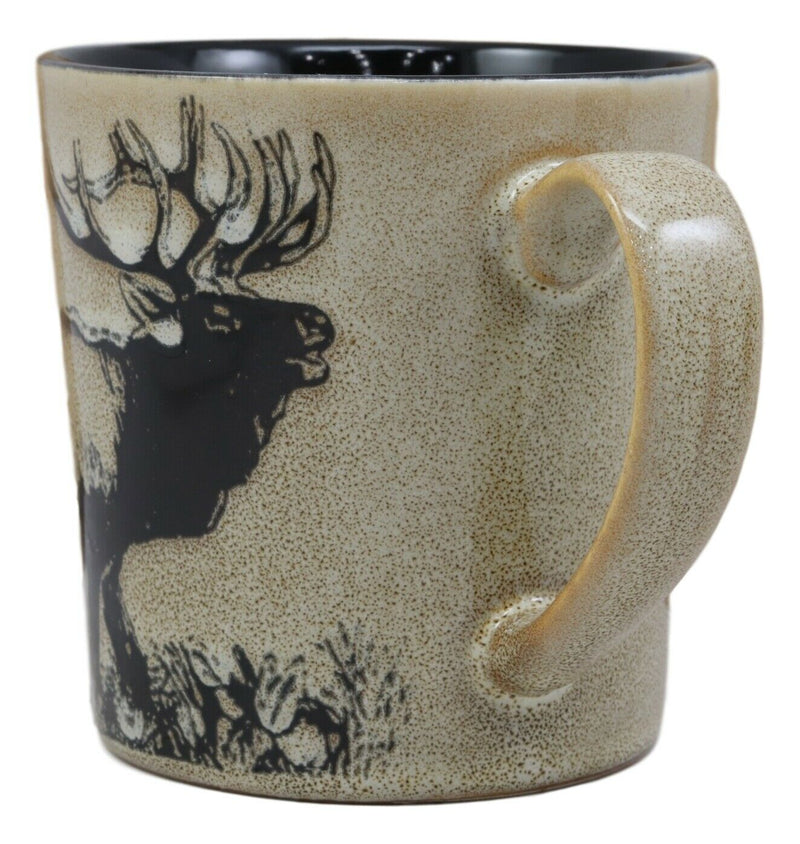 Ebros The Emperor Giant Stag Elk Deer Rustic Drinking Beverage Ceramic Coffee Mug 16oz