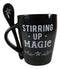 Witchcraft Wicca Stirring Up Magic Pentagram Star Tea Coffee Mug And Spoon Set