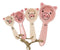 Ebros Oink Pink Farm Pig Face Ceramic Stackable Measuring Spoons Set of 4 Tablespoon Teaspoons Baking And Cooking Decorative Kitchen Essentials Piggy Porky Pigs Figurines For Women Chefs Cooks