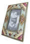 Set Of 2 Southwestern Indian Aztec Diamond Vectors Geometry 4"X6" Picture Frames
