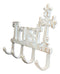 Cast Iron Rustic White Le Fleur Cross with Trust Letters Sign 4 Pegs Wall Hooks