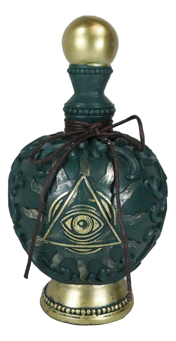 Occult Wicca Spiritual Pyramid All Seeing Eye of Providence Faux Bottle Decor