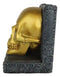 Pirate's Treasure Golden Skull Figurine 7" Height Medieval Floral Gothic Theme