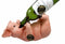 Countryside Bacon Porky Pig Swine Belly Hugging Wine Holder Figurine Sculpture