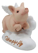 Ebros When Pigs Fly Heavens Flying Pig With Angel Wings On Cloud 9 Statue 4"L