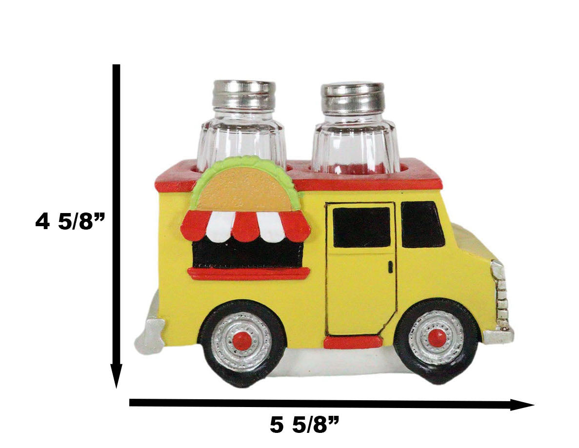 Taste Of Mexico Tex-Mex Fiesta Taco Food Truck Salt And Pepper Shakers Holder - Ebros Gift