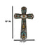 Rustic Southwestern Turquoise Ornate Patterns Western Star Concho Wall Cross