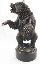 Woodlands Large Standing Grizzly Bear Roaring Bronze Electroplated Figurine