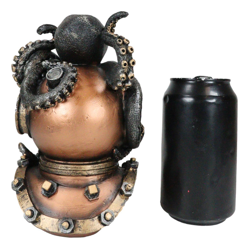 Ocean Marine Octopus Kraken On Steampunk Divers Helmet Incense Cone Burner