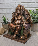 Ebros 8.25 Inch Ganesha on Throne Mythological Indian Resin Statue Figurine