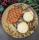 Pack Of 2 Rustic Western Forest Spirit Gray Wolf Salad Appetizer Plates 8.75"D