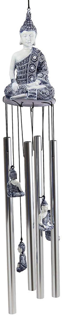 Feng Shui Buddhism Buddha Amitabha Meditating In Mudra Figurine Wind Chime Decor