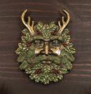 Ebros Horned God Winter Season Greenman Pan Wall Plaque 7"L Vegetative Deity