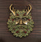 Ebros Horned God Winter Season Greenman Pan Wall Plaque 7"L Vegetative Deity