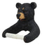 Ebros Whimsical Black Bear Toilet Paper Holder Bathroom Wall Decoration 8.25"Tall